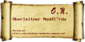Oberleitner Medárda névjegykártya